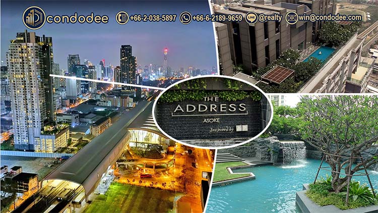 The Address Asoke condo near Makkasan ARL and MRT Phetchaburi – luxury high-rise with rooftop pool and garden | คอนโด ดิ แอดเดรส อโศก ใกล้แอร์พอร์ตลิงก์ มักกะสัน และ MRT เพชรบุรี