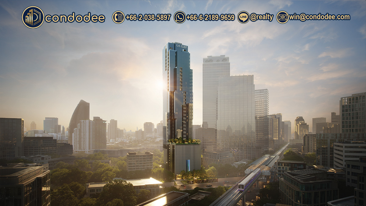 Exterior view of The Residences 38 Thonglor, luxury condo in Bangkok | ภาพด้านนอกของโครงการเดอะ เรสซิเดนเซส 38 ทองหล่อ คอนโดมิเนียมหรูในกรุงเทพฯ