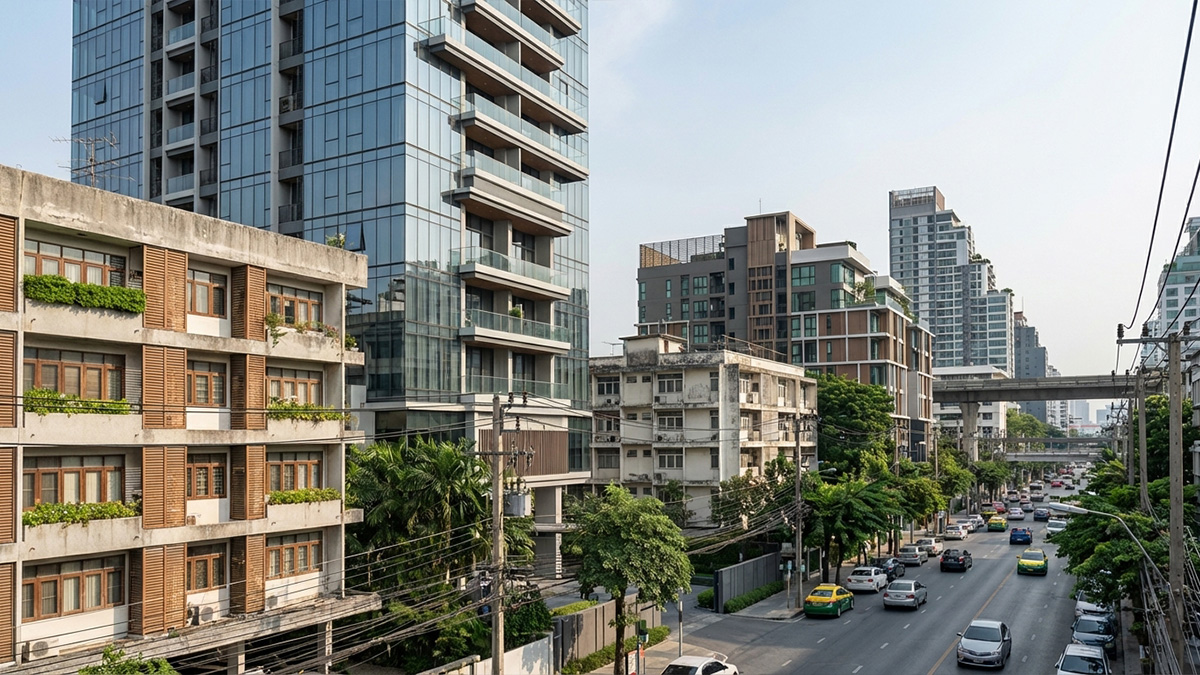 Different condominium types in Thonglor–Ekkamai showing varied pricing within the same location | คอนโดหลายประเภทในทองหล่อ–เอกมัยที่มีราคาต่างกันแม้อยู่ในทำเลเดียวกัน