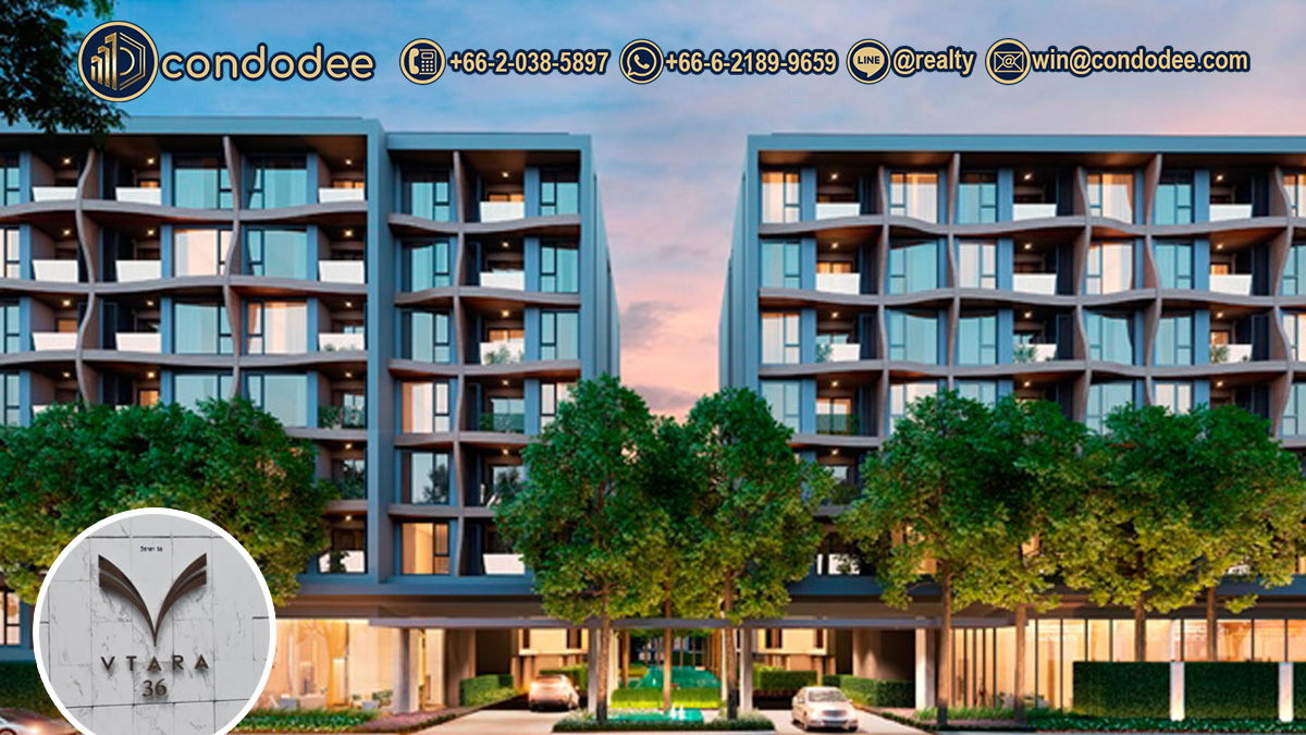 Vtara Sukhumvit 36 low-rise condo for sale near Thonglor | คอนโด วีธารา สุขุมวิท 36 โลว์ไรส์ ใกล้ BTS ทองหล่อ